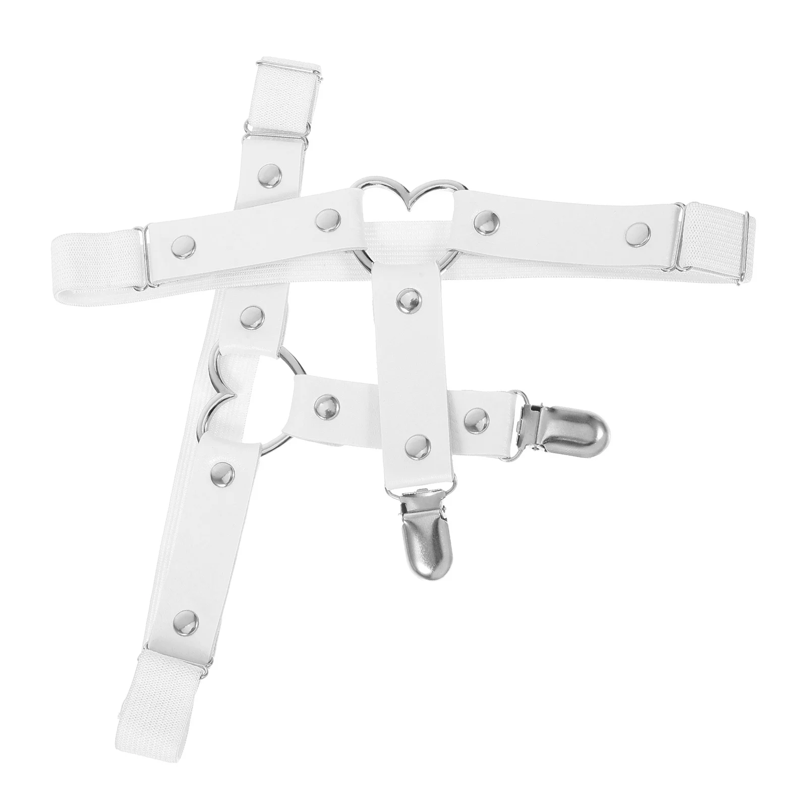 

2Pcs Leg Garters Punk Adjustable PU Alloy Smooth Flexible No Pinch Costume Accessory Dark Blue Leg Harness