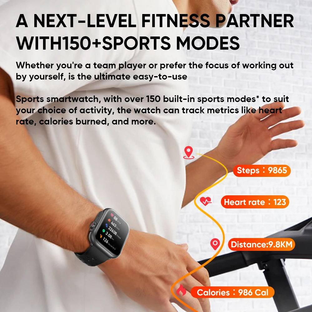 Nowy 1000mAh Długi czas pracy baterii 1,85 cala W pełni dotykowy smartwatch dla mężczyzn Kobiety Fitness Sport Bluetooth Połączenie Wodoodporny inteligentny zegarek