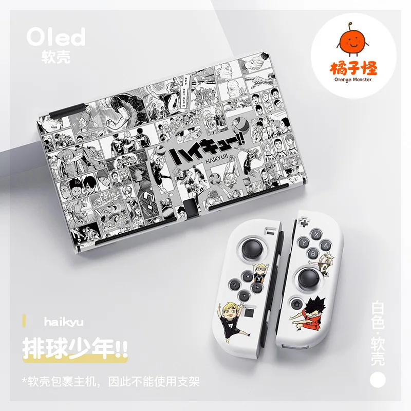 Anime Haikyuu TPU custodia morbida Joycon custodia protettiva per Nintendo Switch NS OLED Lite Console custodie in cristallo accessori giocattolo