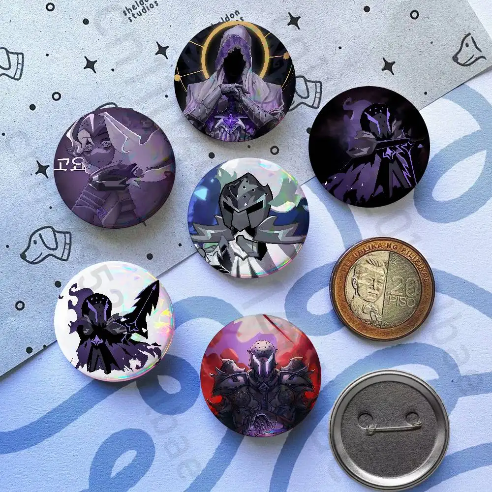 C-CookieS Silent Salt 32/44/58mm Handmade Pins Round Brooch Badge Backpacks Clothes Jewelry Gifts