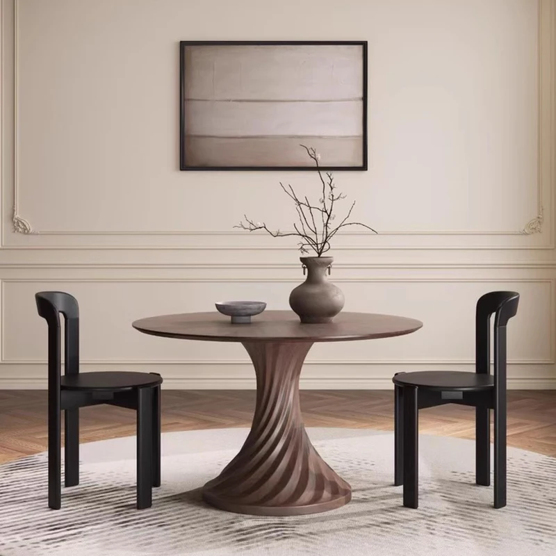 

Medieval Style Living Room Dining Tables Nordic Creativity Luxury Design Round Table Simple ART Dining Room Furnitur Móveis FYDT