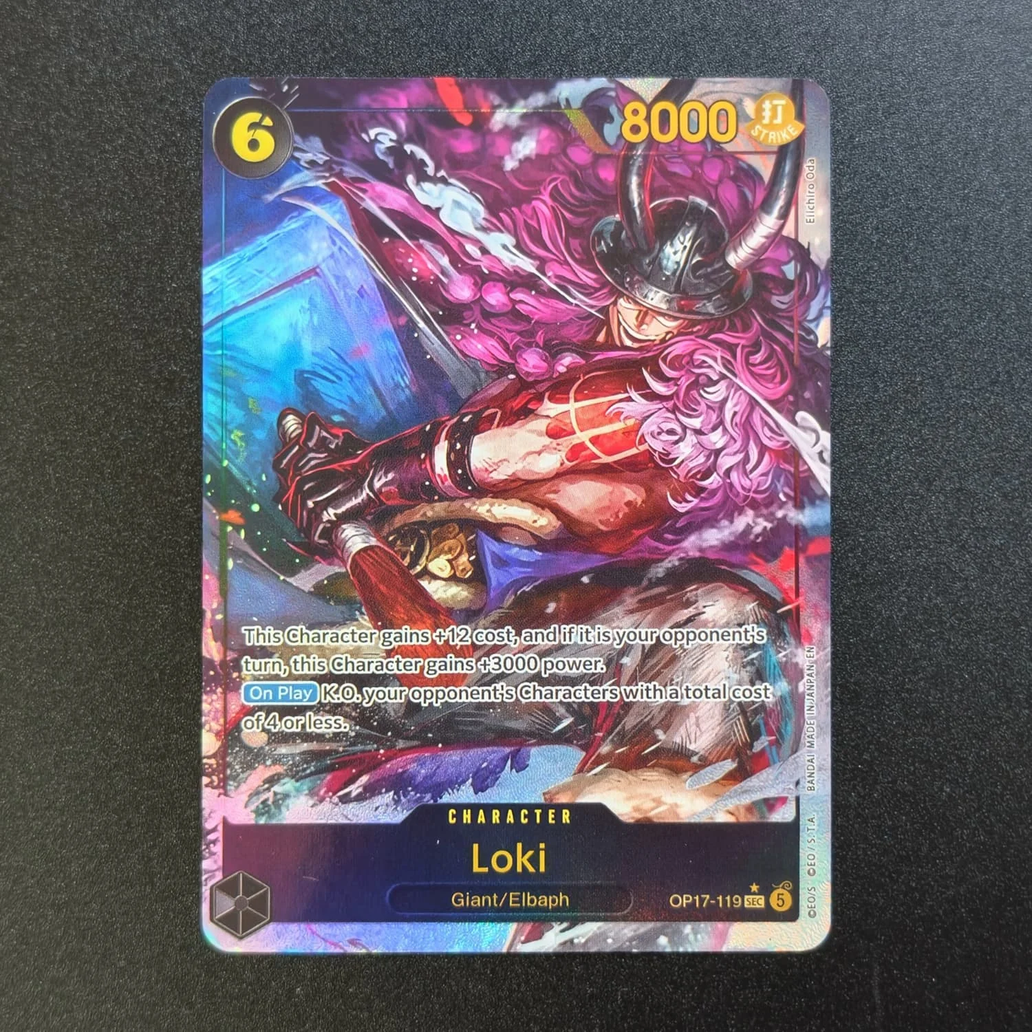 DIY Proxy English One Piece Rocks.D.Xebec OP17-118 Loki OP17-119 Alternate Art OP17 Game Collection Card Toy