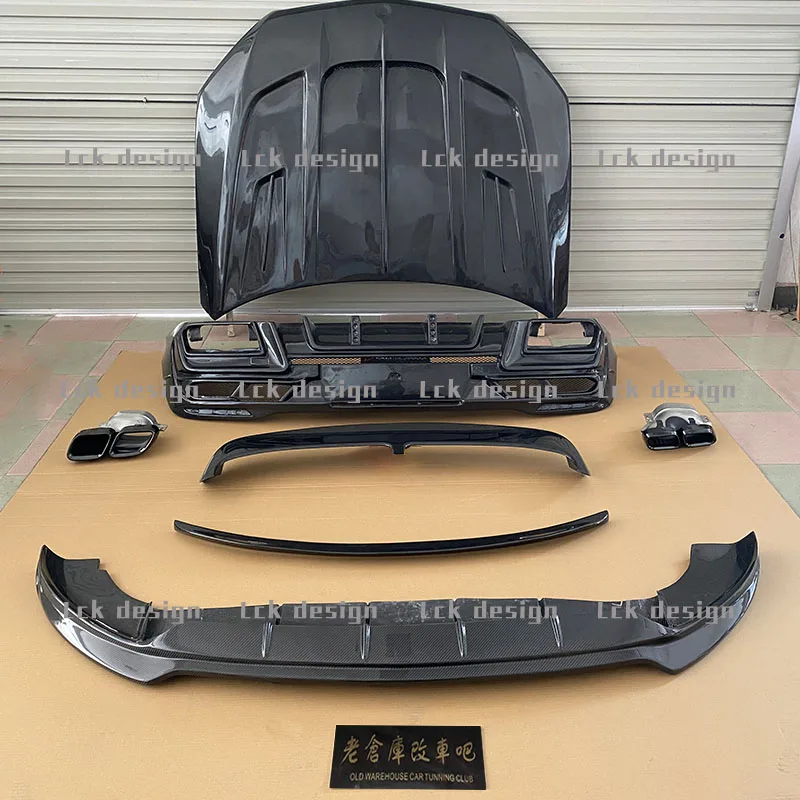 for  Carbon Fiber Body Kit For Mercedes GLE Coupe W167 C167 Front Lip Rear Diffuser Roof Spoiler LD Style Body kits 2019-2021