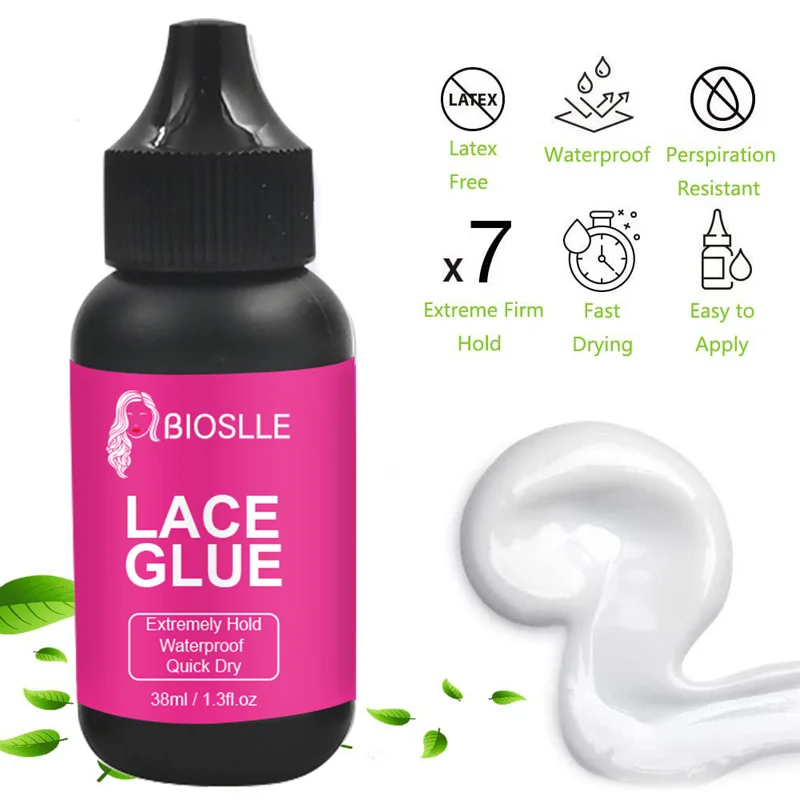 BIOSLLE 38ML 1.3oz Waterproof Hair Glue Lace Wig Adhesive Sweat Proof Strong Hold Lace Glue