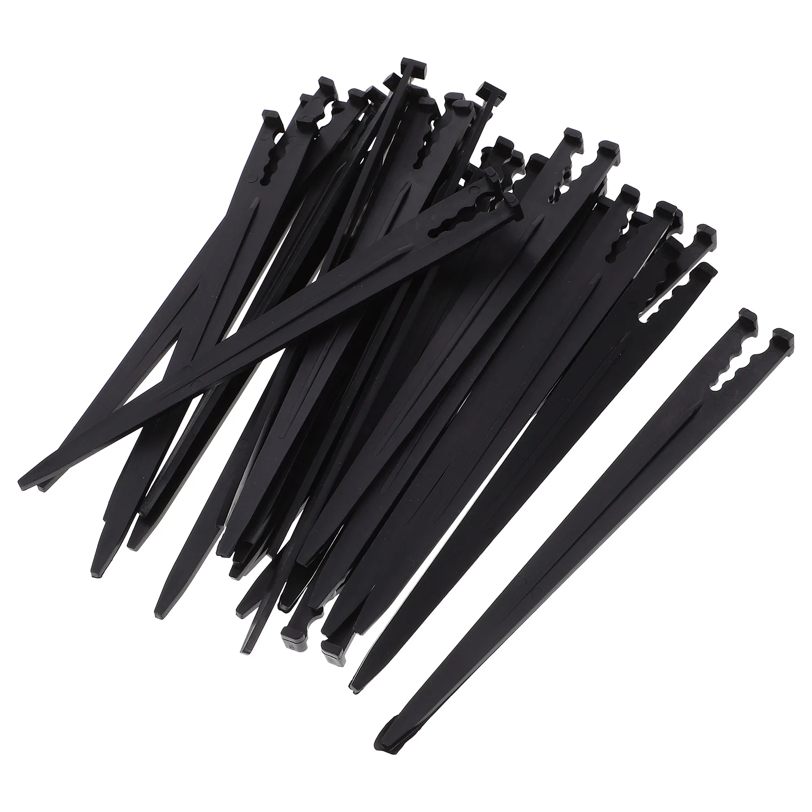 

100pcs PE Pipe Insert Rod Ground Fixing Frame Drip Irrigation Accessories Reusable Plastic Bracing Stakes for Horticultural