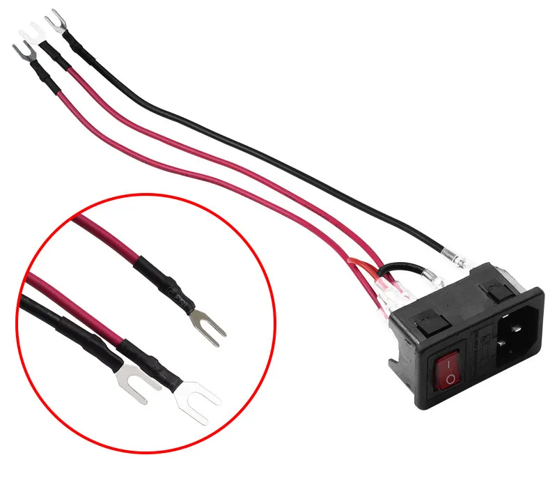 FOR 3D Printer Accessories Power Switch Socket Module 220V/110V 10A with Fuse