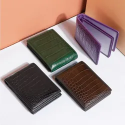 Thailand Crocodile Skin Genuine Leather License Driver's License Multiple Spaces Women High Card Bags Coin Holders Wallet Female