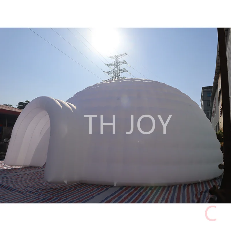 fast air ship to door,outdoor giant inflatable marquee, 10m diameter inflatable dome tent blow up igloo for party
