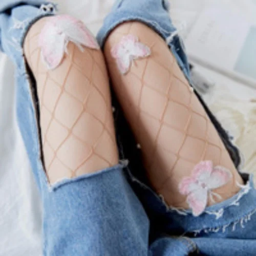 Three Dimensional Butterfly Embroidery, Embroidery, Hot Diamond Fishing Net Socks, Large Mesh Pantyhose, and Silk Stockings