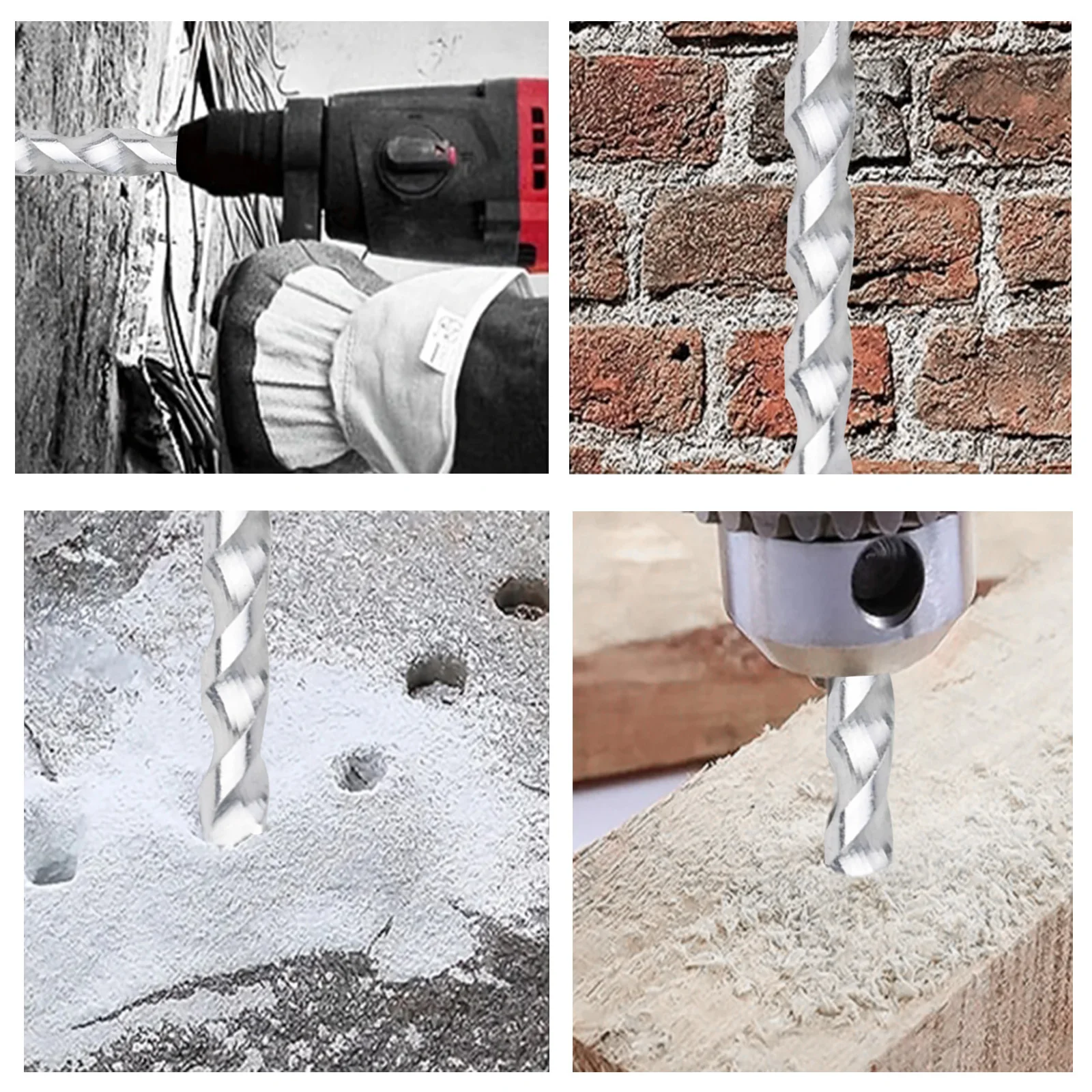 

Construction Concrete Drill Bit Set Stone Drill Bits Fast Drilling Precise Double Cutting Edges Tear-free Holes For Concrete