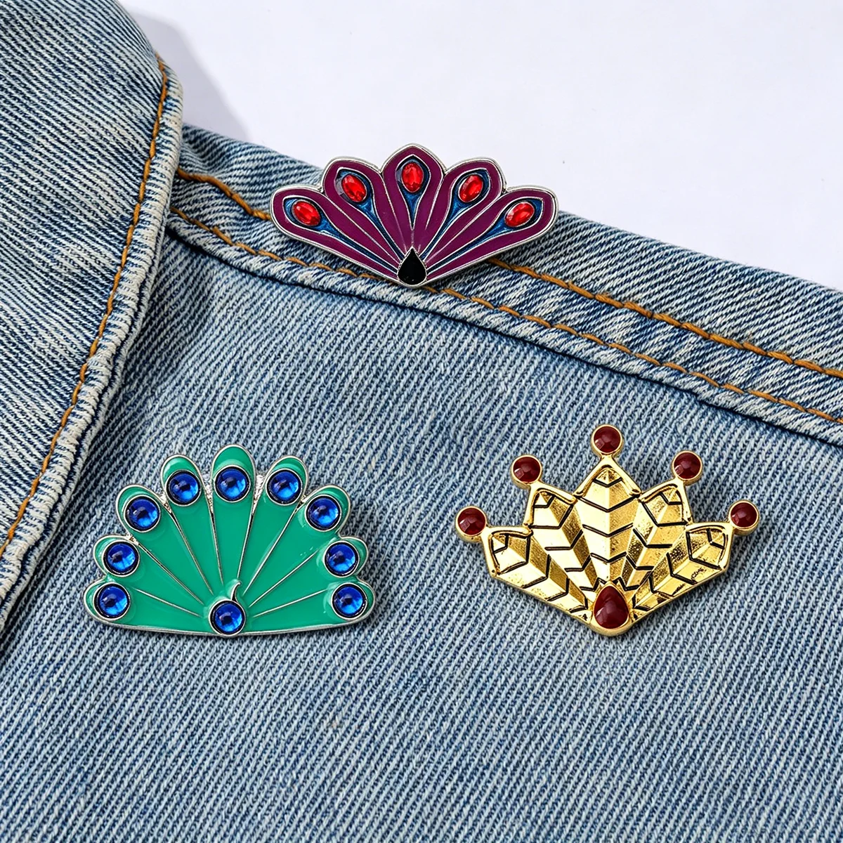 Anime Peacock Tail Enamel Brooch Cartoon Ladybug Peripheral Bracelet Necklace Brooch Keychain Cosplay Jewelry Accessories Gifts image 2