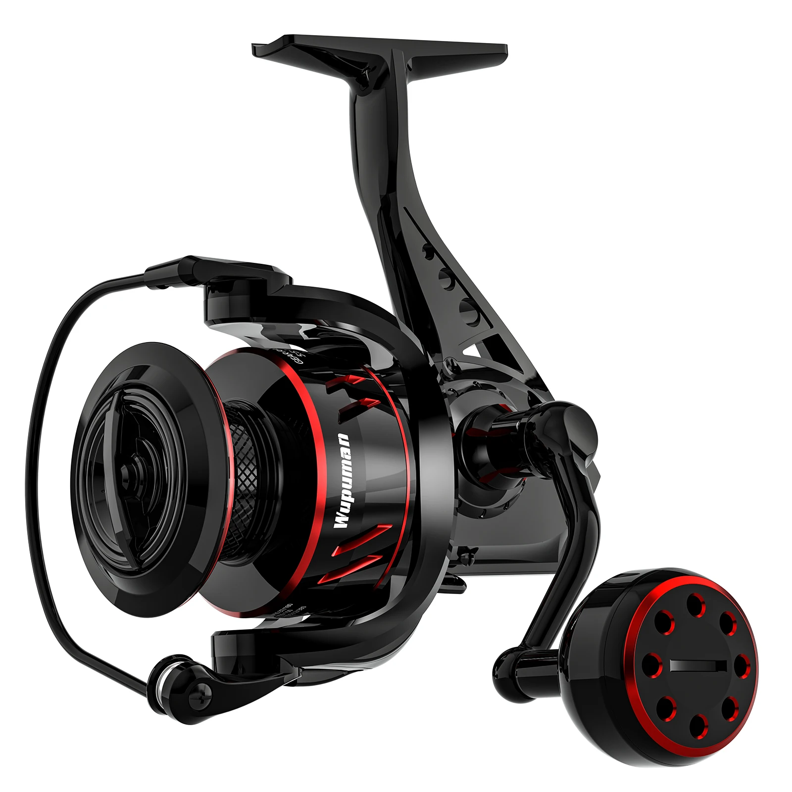 Спиннинговая рыболовная катушка для морской воды 5000H 6000H Макс. сопротивление 39,7 фунтов Длинная алюминиевая катушка для заброса 5,5:1 Передаточное число для приманки Гладкие подшипники