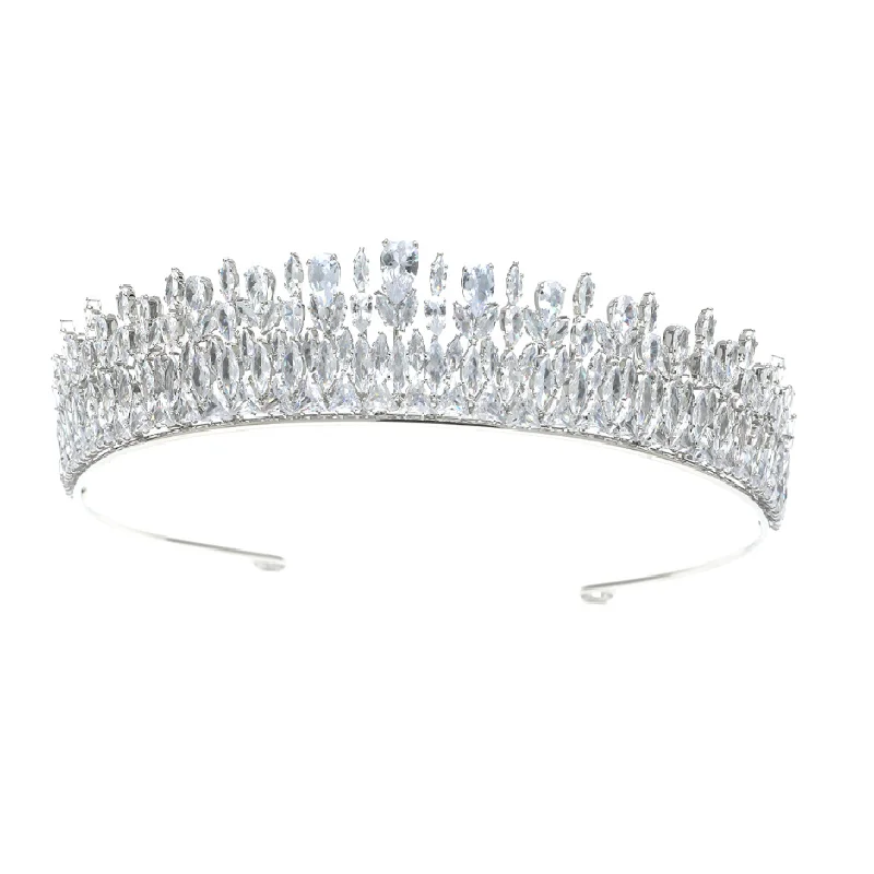 Luxury Wedding Crowns Tiaras For Bride CZ Zirconia Bridal Crowns Headband Women Girl Birthday Party Diadem Prom Hair Jewelry