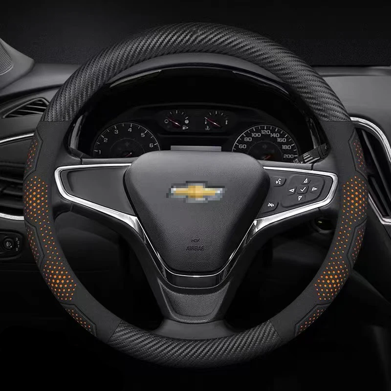 

Car Steering Wheel Cover For Chevrolet Aveo Bolt Cavalier Cruze Onix Orlando Silverado Spark Tahoe Suburban Lacetti Tracker