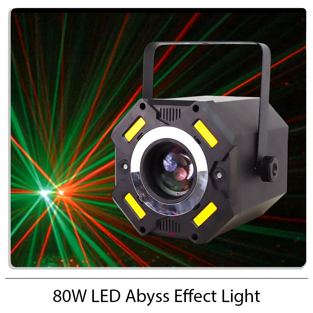 

80W LED Abyss Effect Light DMX512 with Strobe Pattern 16prism Stage Effect Lighting For Dj Disco Nightclub Theater Party