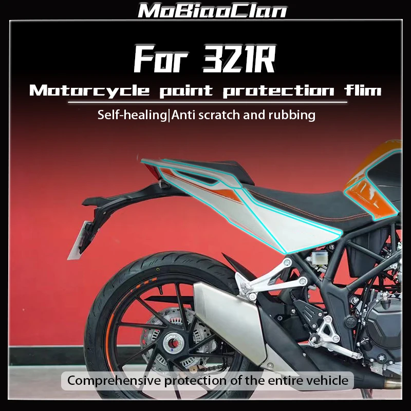 For COLOVE 321R Invisible motorcycle cover protective film transparent waterproof and scratch resistant modification accessories