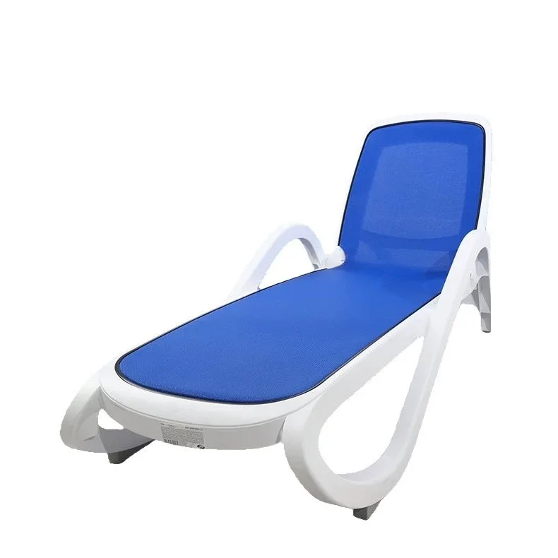 Pool Chairs Blue Teslin Mesh Folding Beach Chair B & B Hotel Outdoor Balcony Outdoor Lounging