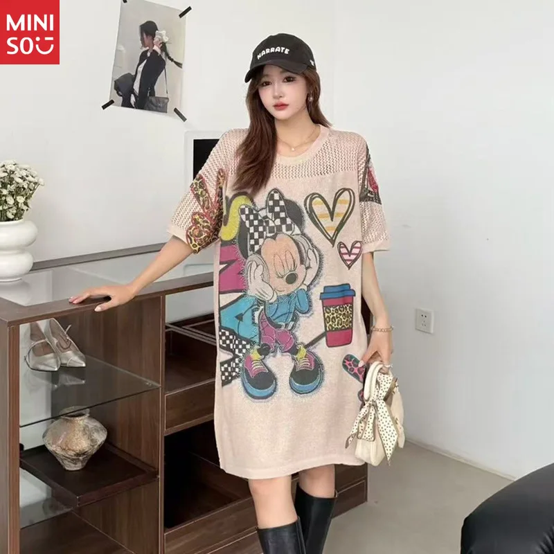 فستان ديزني مقاس كبير 2025، فستان متوسط الطول مصمم للصيف