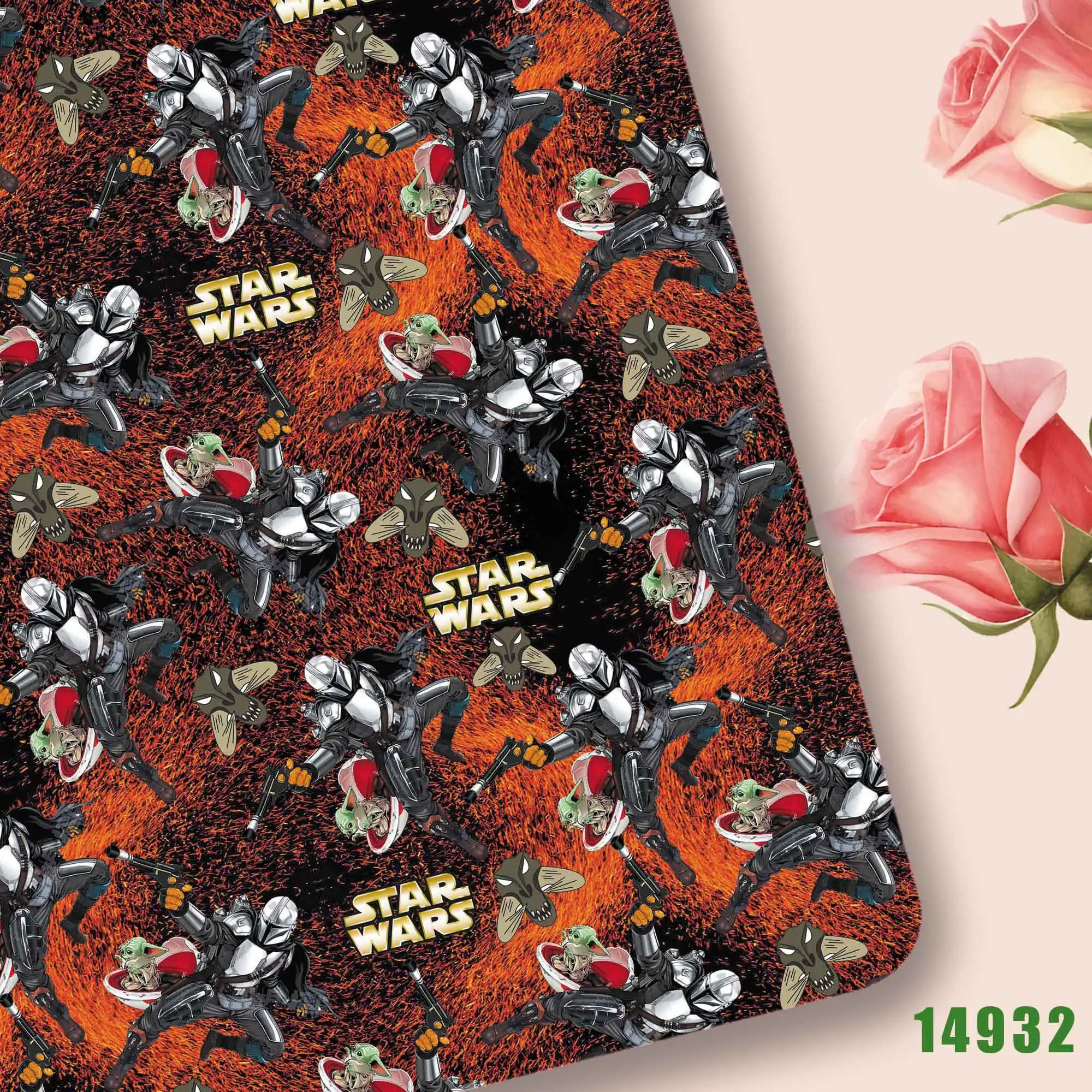 140x50CM Cartoon printed fabric  DIY star wars Cartoon Polyester/100Cotton/satin Fabric Patchwork Tissue Kid Sewing Doll Curtain