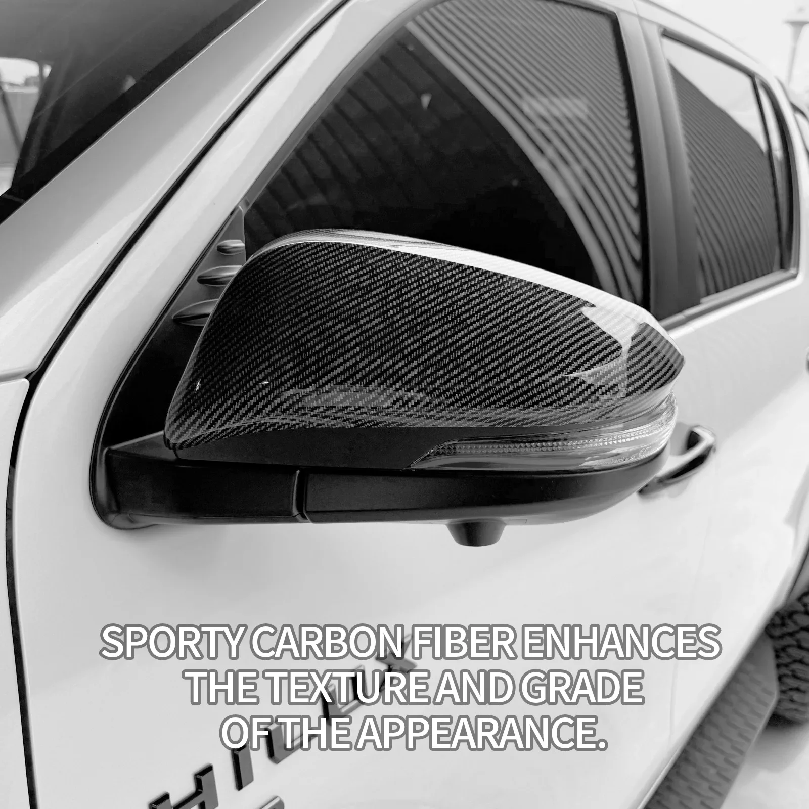 for Toyota Hilux 2026 Car Rearview Mirror Protective Cover ABS Anti-scratch Mirror Shell Guards Exterior Modified Accessories detail image 2
