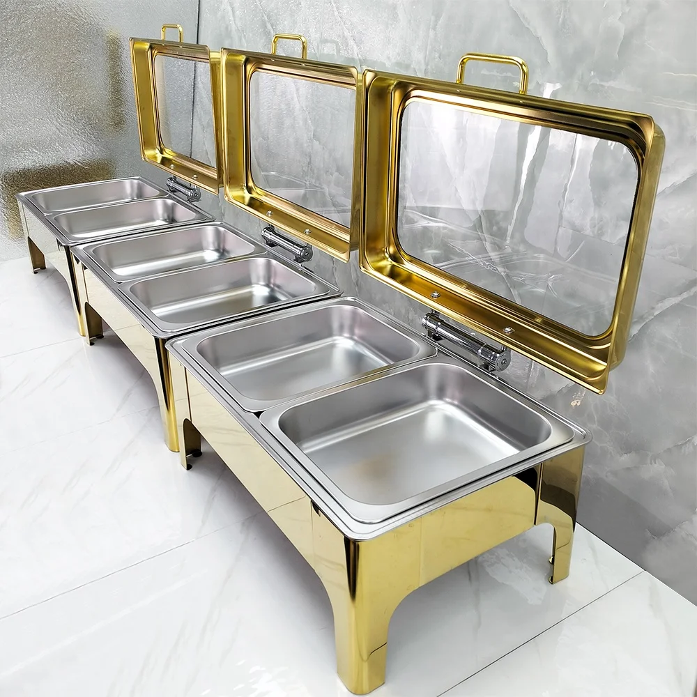 Stainless Steel Fuel Catering Set Electric Inner Chafer Dish for Wedding Buffet Server Hotels Serving Food