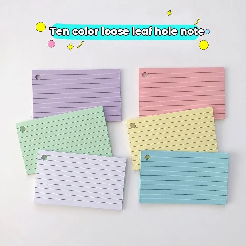 Carpeta de línea Horizontal duradera, libro de notas, tarjetas de índice de hojas sueltas de doble cara con cubierta, tarjetas de revisión para oficina