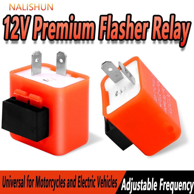 Motorcycle LED Flasher Relay Adjustable Frequency Square Flashing Flasher Motorcycle Led Lights Turn Signal Indicator 12V Flash