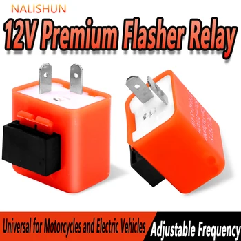 Motorcycle LED Flasher Relay Adjustable Frequency Square Flashing Flasher Motorcycle Led Lights Turn Signal Indicator 12V Flash