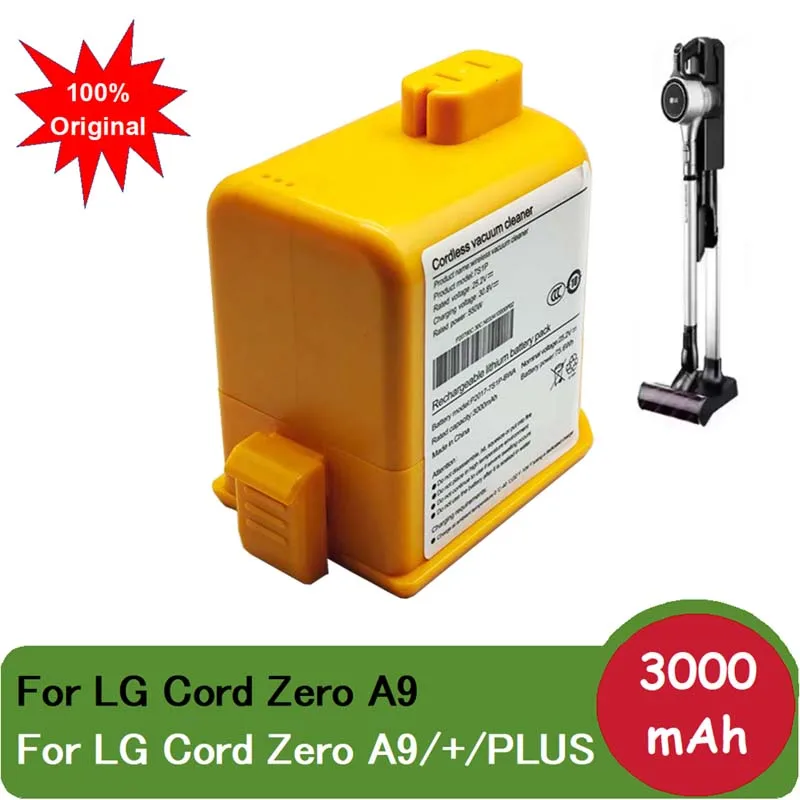 

25.2V 3000mAh High Quality For LG Cord Zero A9 Battery EAC63758601 for A9 A9+ A9 Plus A9M A958