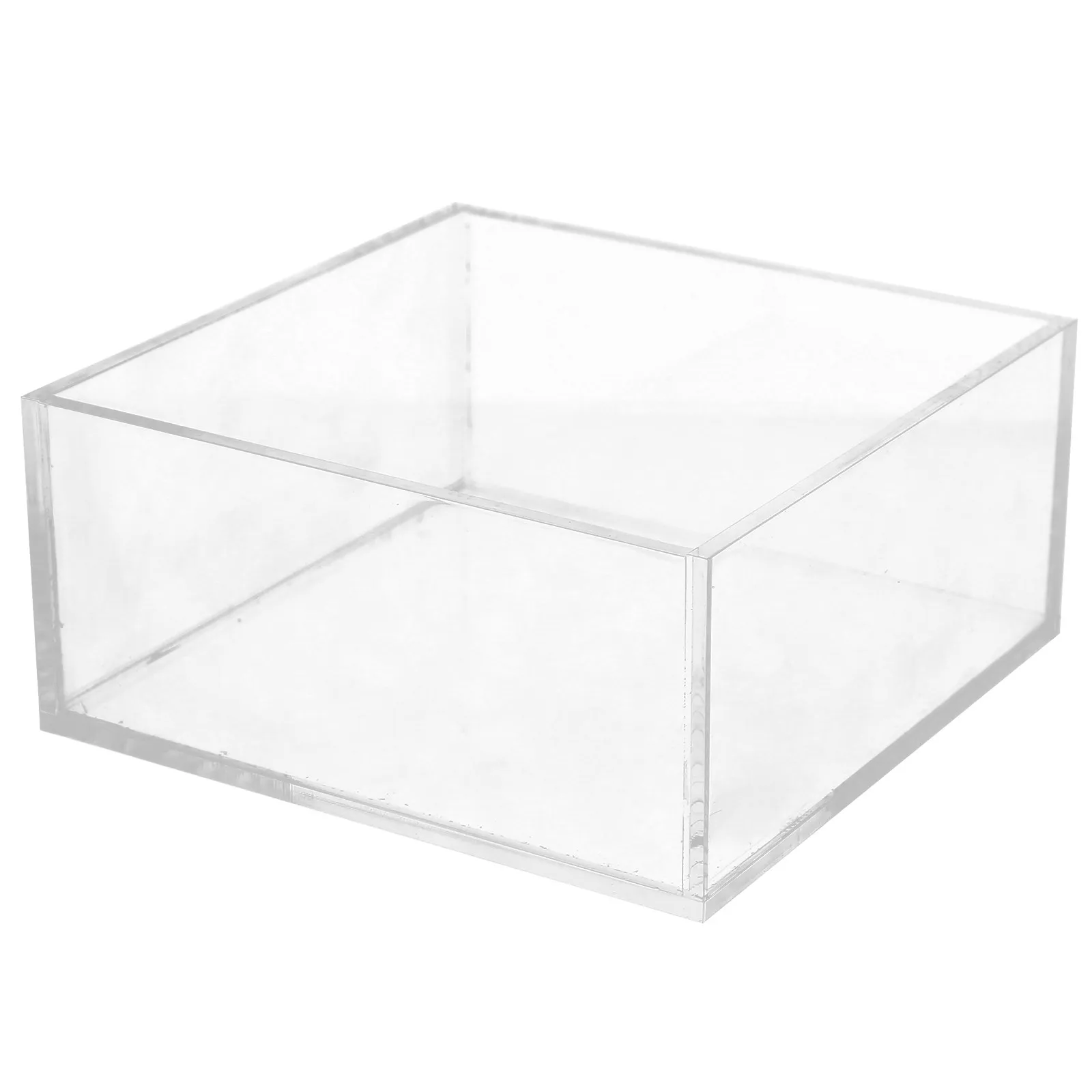 

Modern Acrylic Napkin Holder Square Design Smooth Rounded Edges Small Compact Table Napkin Storage Box for Dining Table Kitchen