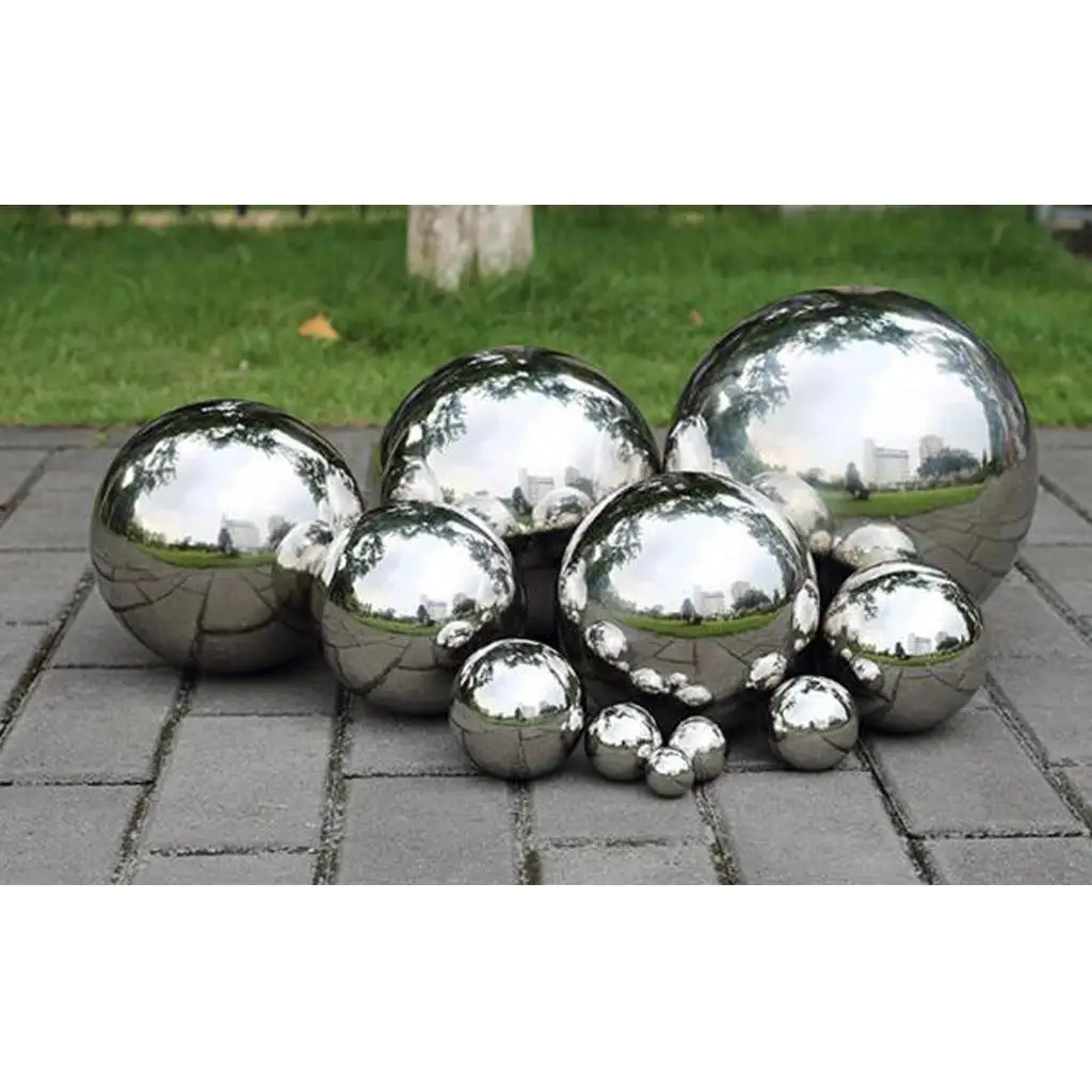 Metal Garden Decoration Stainless Steel Mirror Sphere Shine Ball Outdoor Garden Accessories for Exterior Decor view 4