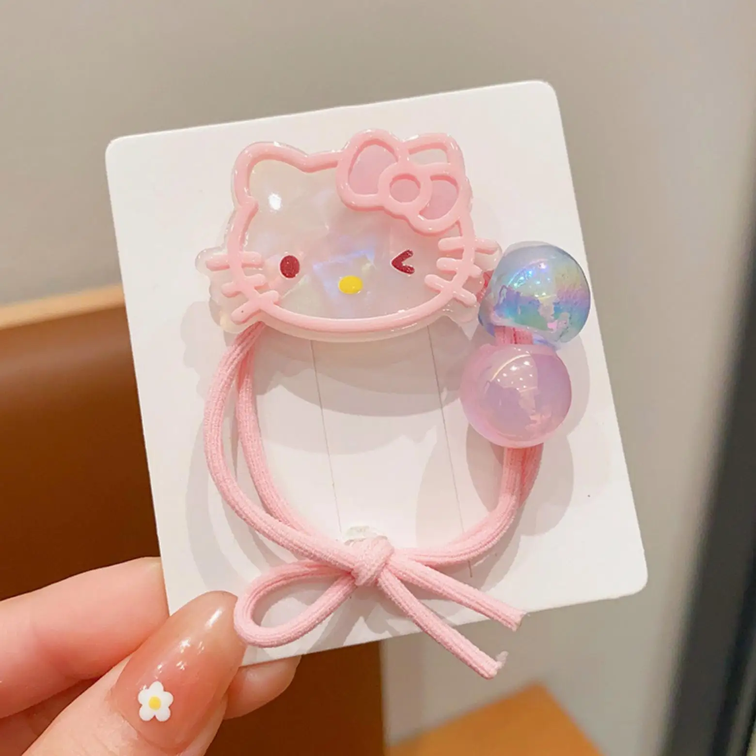 Sanrio Cartoon New Cute Hair Rope Creative Sanrio KT Cat Pacha Dog Sweet Anime Hair Rope Girl Accessories