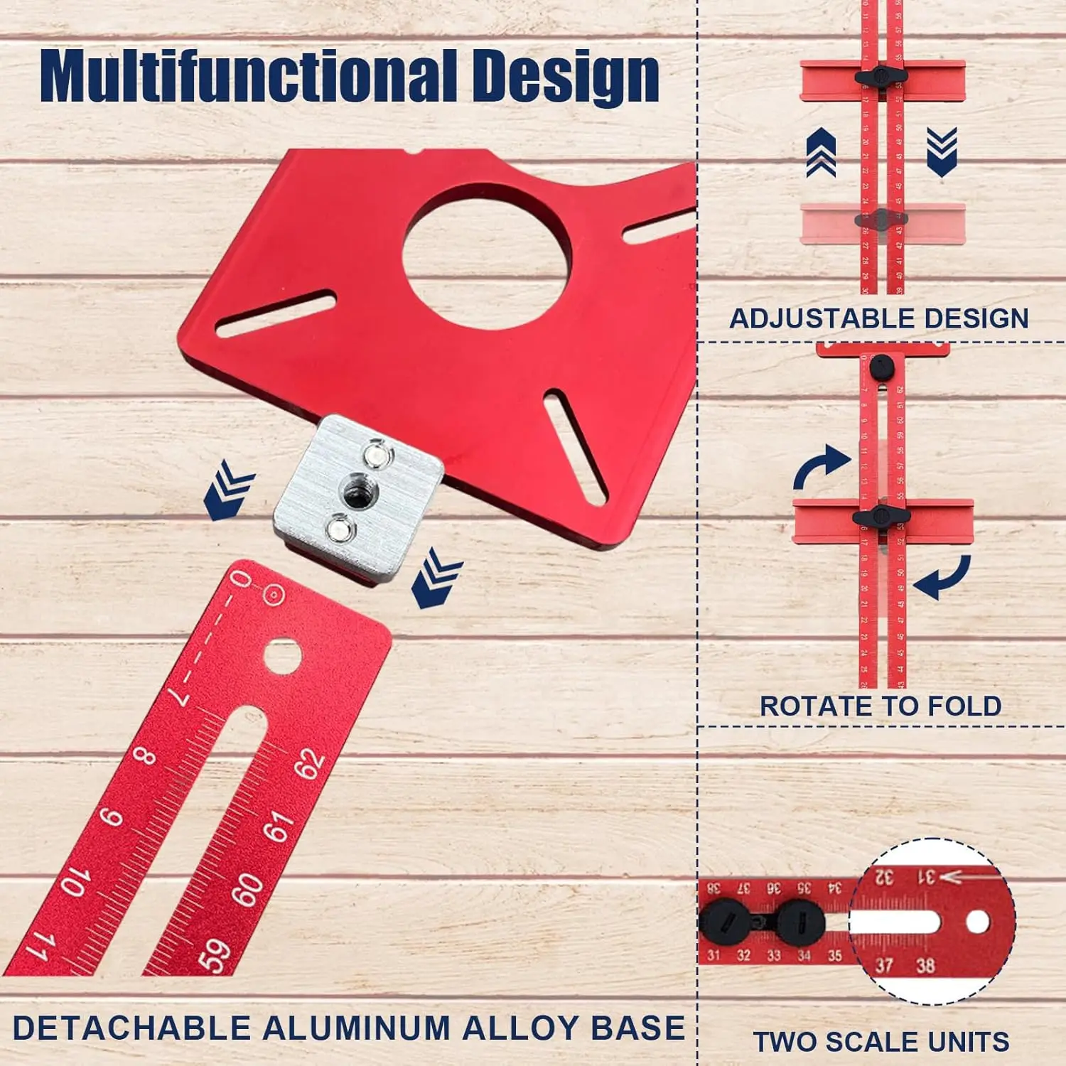 Imagem -03 - Círculo Ajustável Corte Jig para Carpintaria Aparando a Máquina Milling Groove Bracket Base Ajustável Router Tool