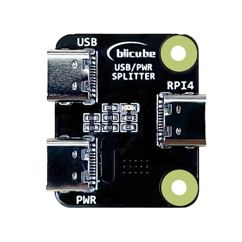 

USB Power Splitter for Raspberry Pi HDMI-compatible CSI BliKVM "KVM over IP" 1 IN 2 Type-C Power Splitter