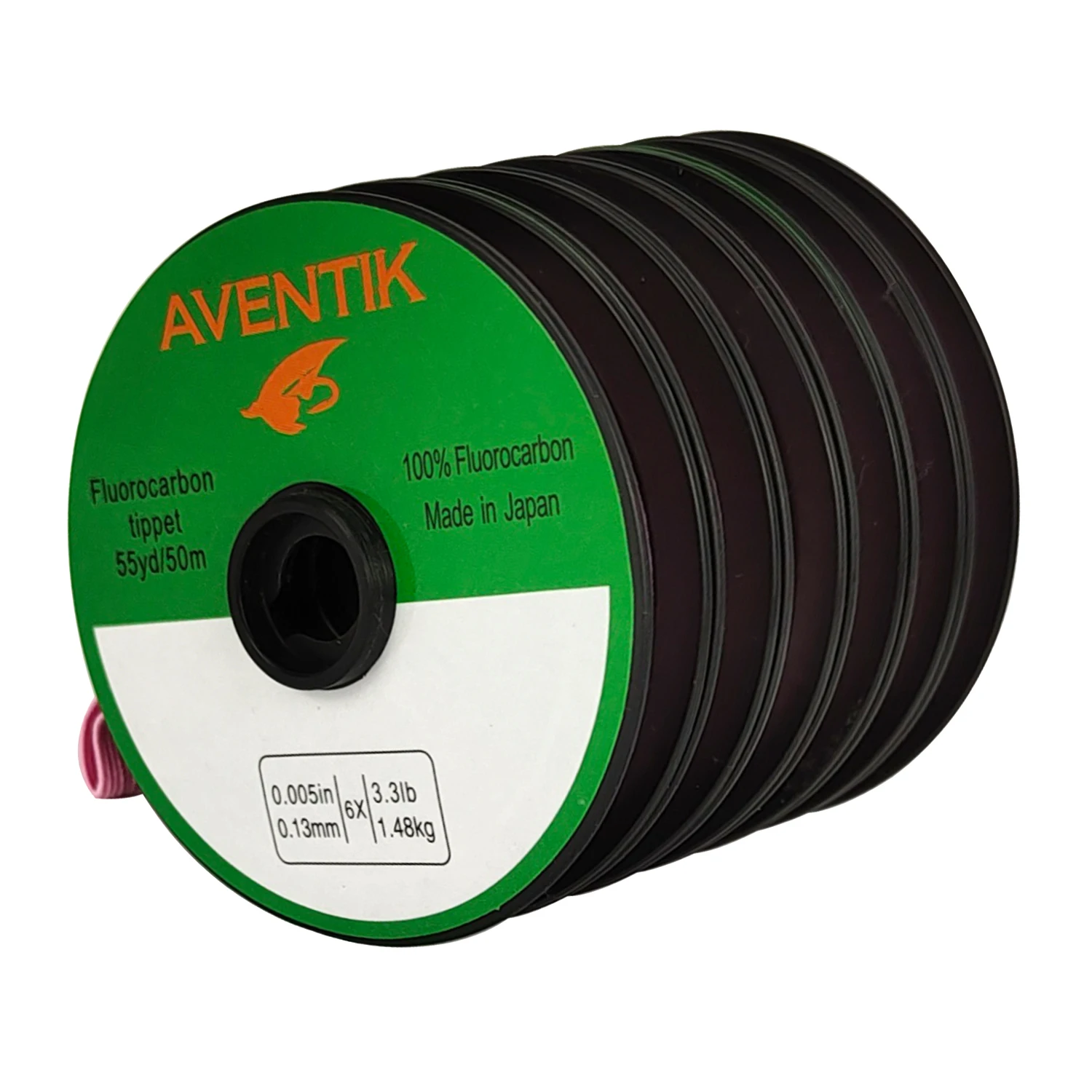 Aventik-Fly Fishing Line, 100% Fluorocarbono, Líder, Naufrágio, 0X, 1X, 2X, 3X, 4X, 5X, 6X, 3.3-14.5LB, 50m, 55yd