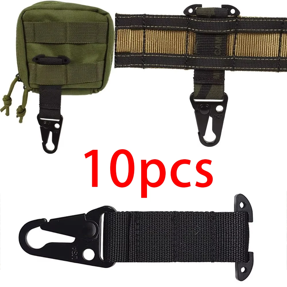 

10pcs Tactical Clash Hook T-Mount Z-Buckle Molle Webbing Clip Olecranon Metal Outdoor Cummerbund Belt Hunting Vest Accessories