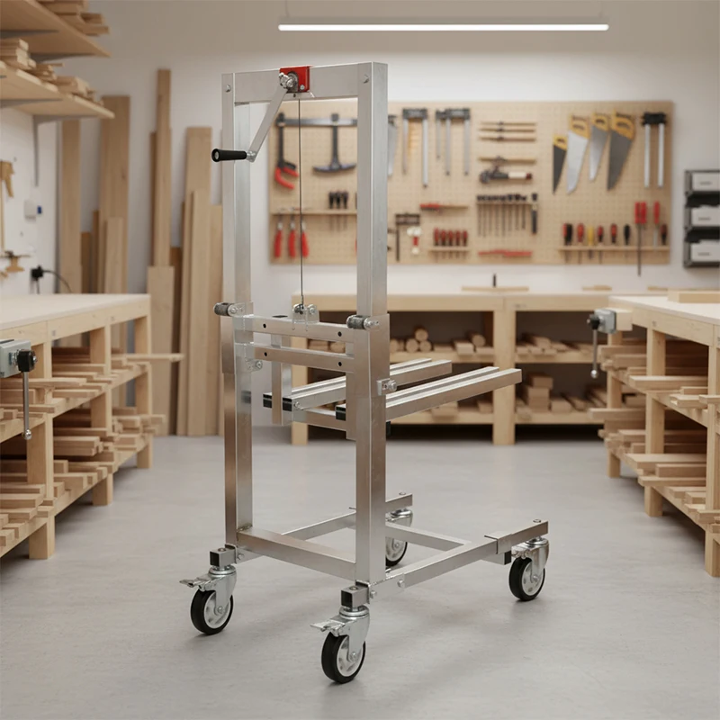 Manual Unloading Lifter Portable Foldable Stacker Pallet Truck Lightweight Lifting Handling Stacking Cart For Home Warehouse Use
