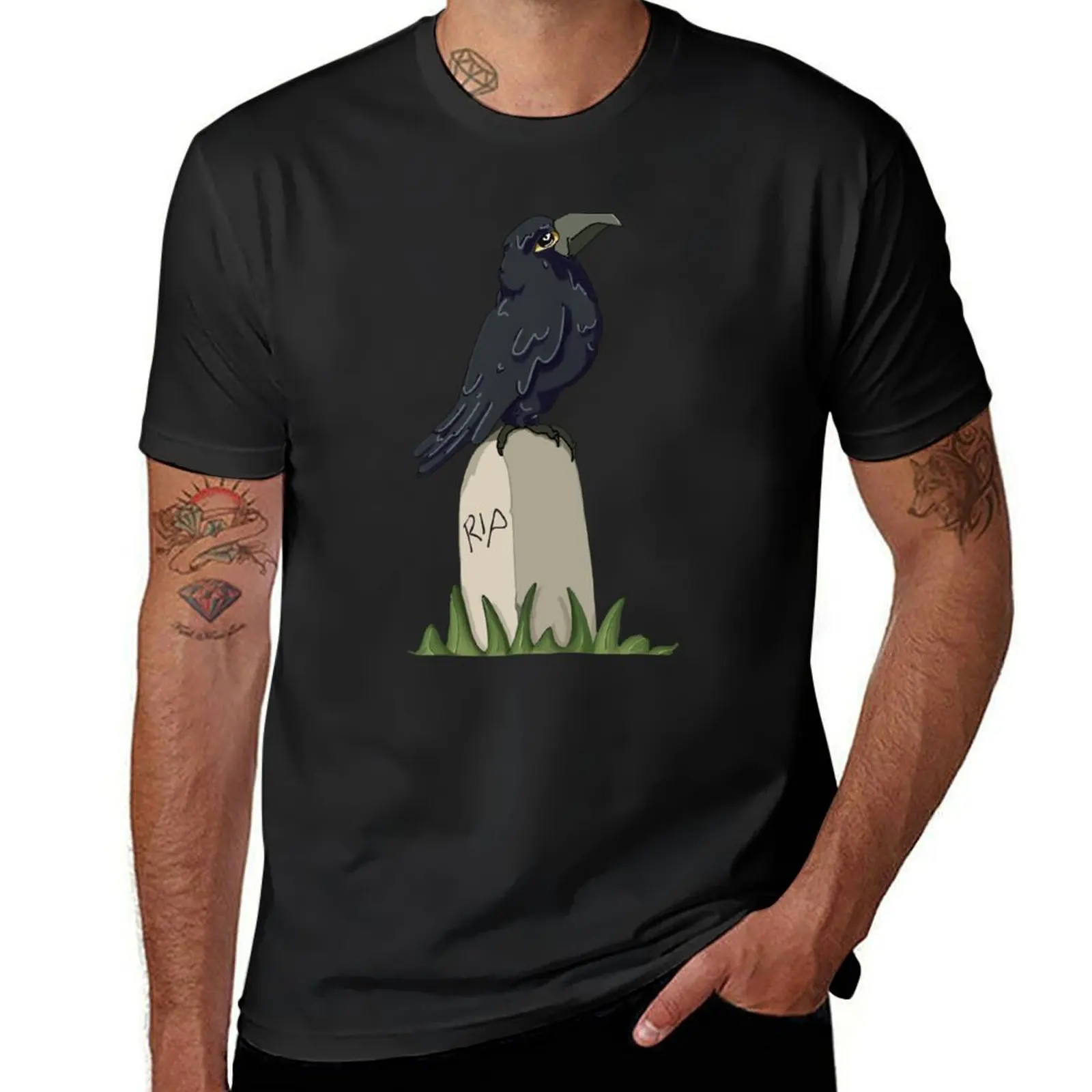 

Raven T-Shirt summer top plus size tops t shirts men