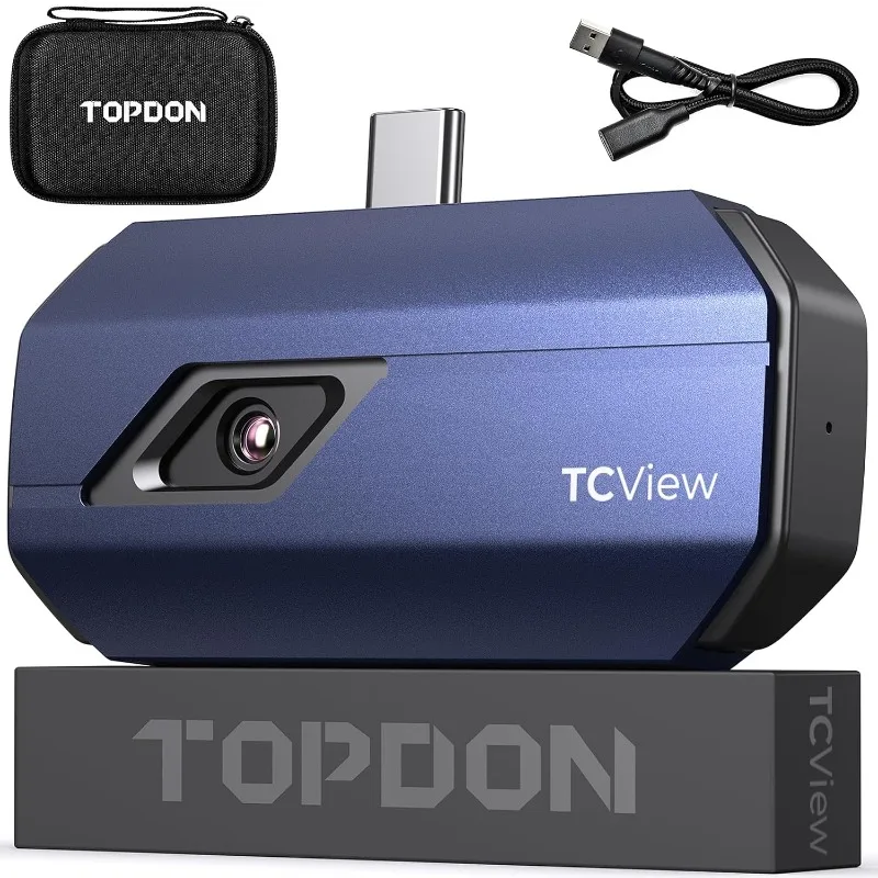 TOPDON TC001 Thermal Camera for Android, 256x192 IR High Resolution - Works for Smartphones and Tablets & PC(not for iOS)