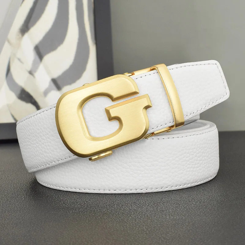 2025 Hot Letter Luxury Men Khaki Designer Belt High Quality Wide Fashion Casual Business Classic Waist Strap Ceinture Homme