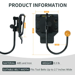 MELOTOUGH Tool Belt Hook,Tool Holster,Drill Belt Holder,Cordless Drill Holster Single (Black)