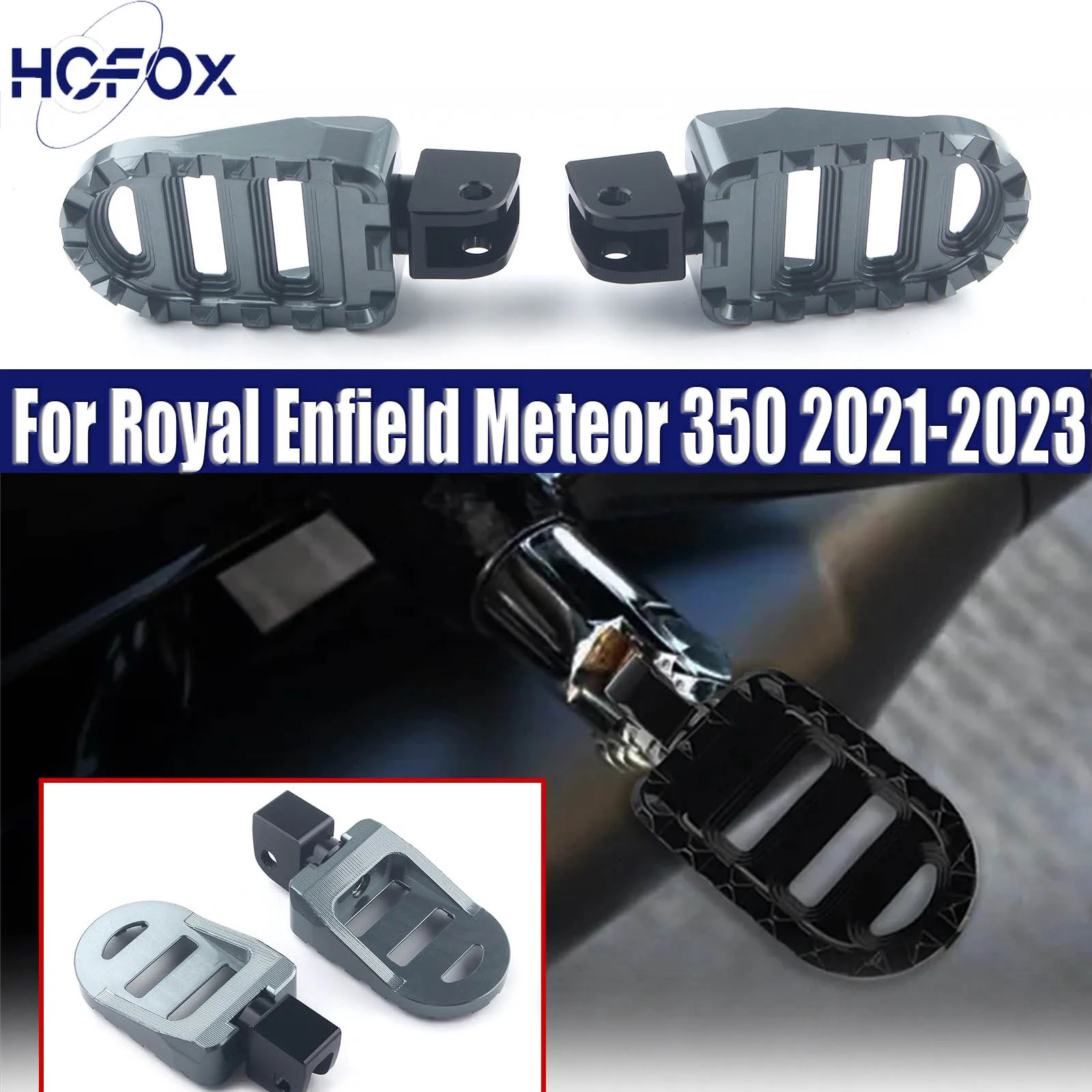 

Front Foot Pegs Adjustable Footrests For Royal Enfield Meteor 350 2021-2023 Classic 350 2022-2023