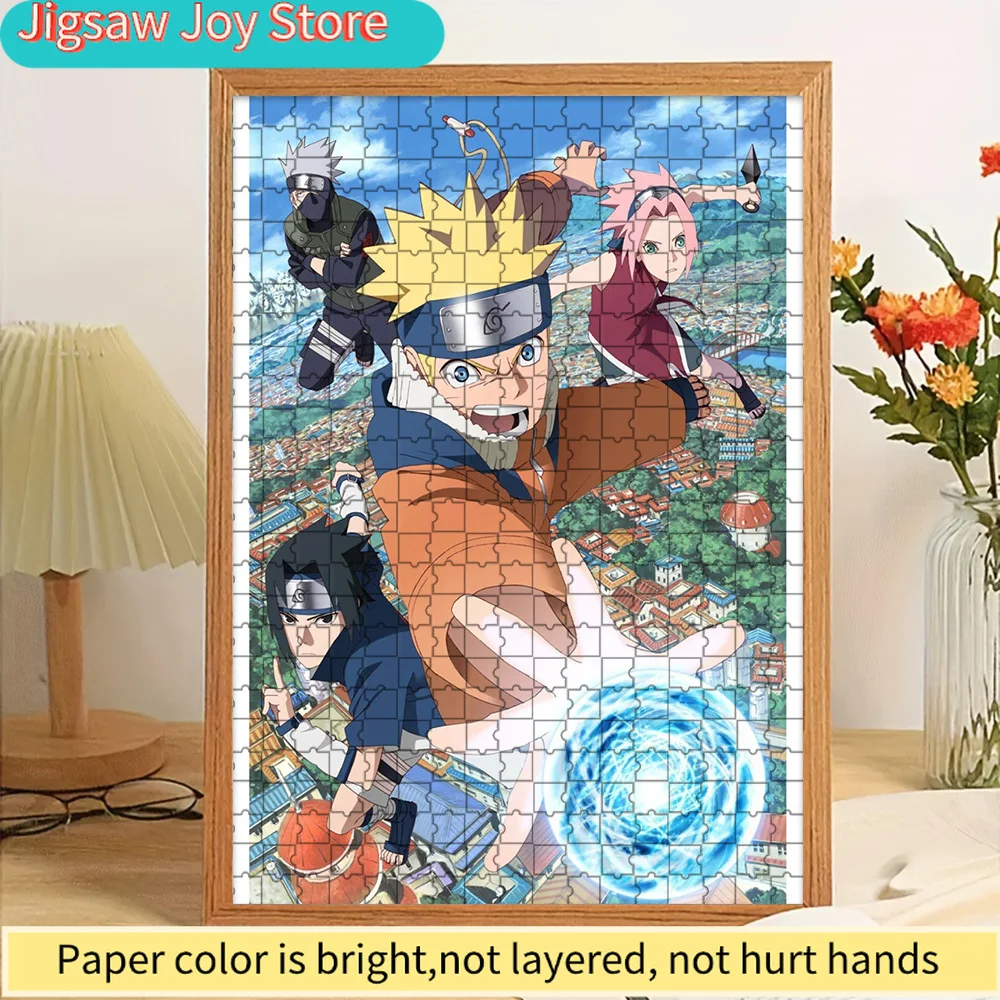 

Высококачественный бумажный пазл «Аниме-команда 7» с техникой Расенган, изображающий пейзаж деревни, с яркой цветовой печатью, премиум-класса, из переработанных материалов.