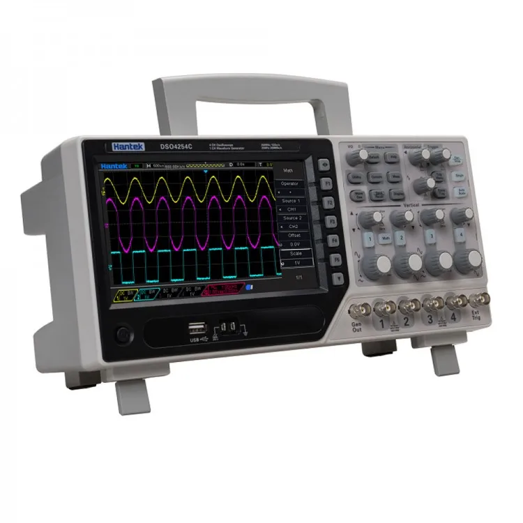 Gold Seller 64K 250MHz Bandwidth 1GS/s Sample Rate Range Hantek DSO4254C 4CH Digital Oscilloscope
