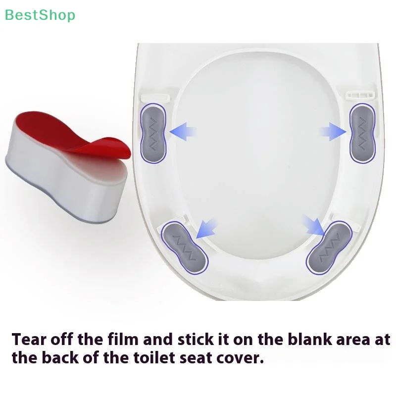 

4/8 шт., нескользящие прочные клейкие мягкие универсальные защитные накладки на сиденье унитаза для биде, аксессуары для ванной комнаты для пожилых людей и беременных