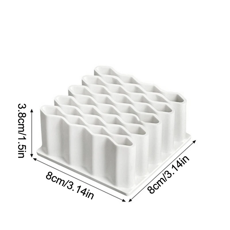 1/2PCS Wave-Design Desktop Organizer 5-Tier Stackable Stationery Storage Rack For Pens, Files & Office Supplies