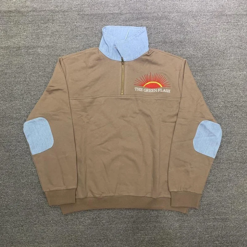 

Толстовка Мужская/женская из денима, на молнии, 100% хлопок