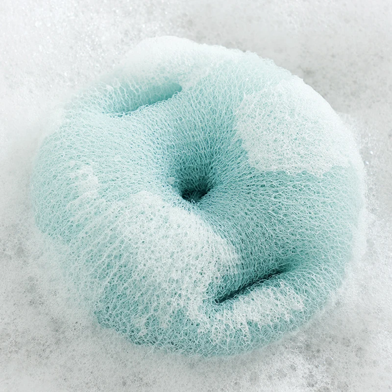 1 قطعة كرات حمام الإسفنج تنظيف فرشاة (نمط عشوائي) دش نفخة الجسم الأنظف التقشير أجهزة غسل كرة استحمام لوازم الحمام