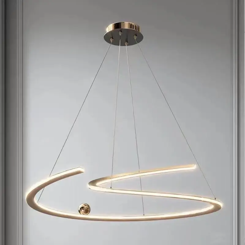 

Modern LED Rings Pendant Lamp For Living Dining Room Bedroom Hall Hanging Chandelier Home Decor Indoor Lighting Fixture Lustre