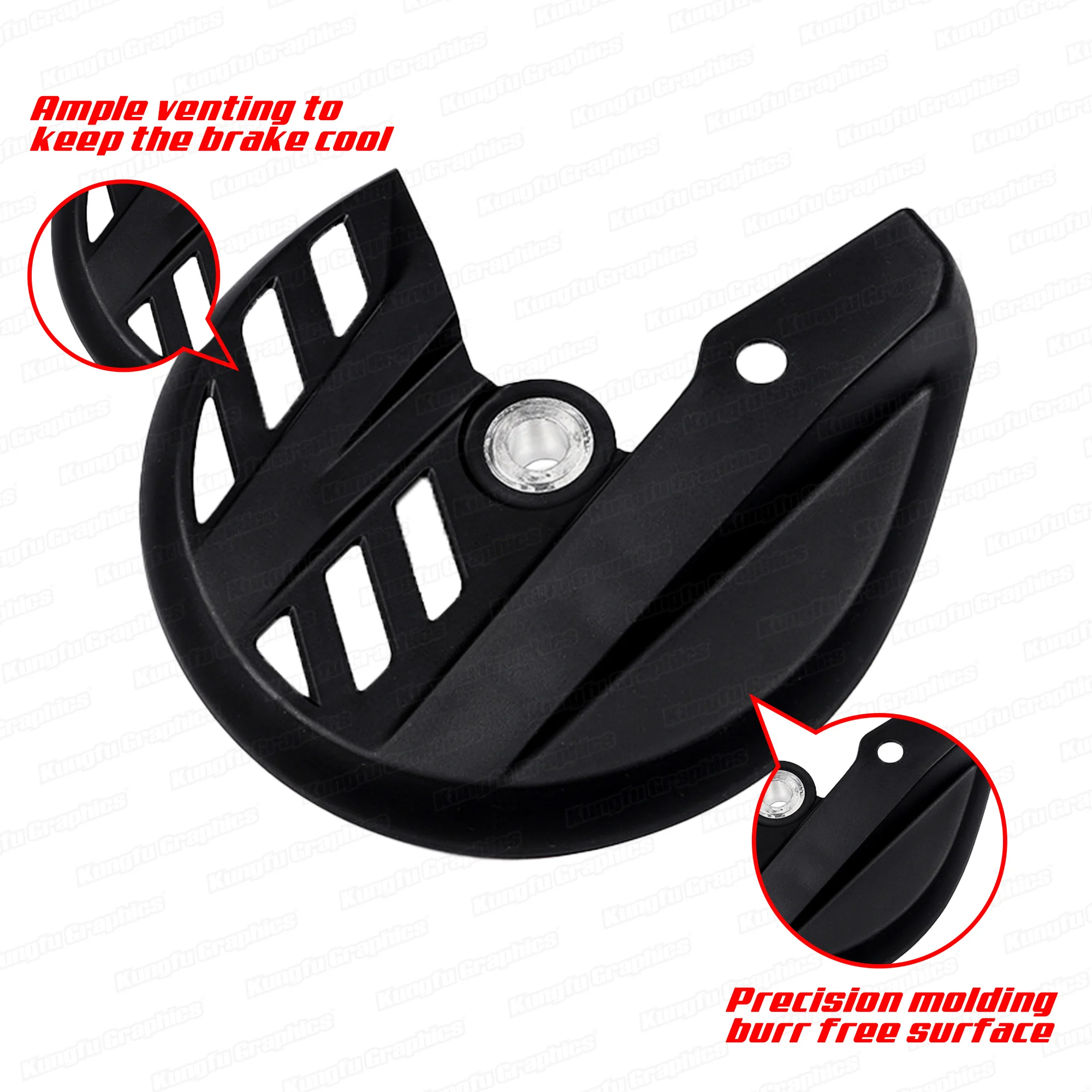 22mm Dirt Bike Freno Anteriore Disco Protezione Rotore Copertura di Protezione per KTM SX XC EXC XCW e Husqvarna TE FE TX FC 2017-2024 Nero